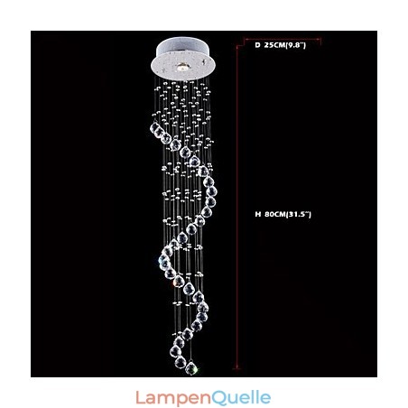 Kristall Pendelleuchte Kronleuchter Beleuchtung 1 Lichter Silber Canpoy Klar K9 Kristall Helix Deckenleuchten H80CM Kristall Pendelleuchte Kronleuchter Beleuchtung 1 Lichter Silber Canpoy Klar K9 Kristall Helix Deckenleuchten H80CM