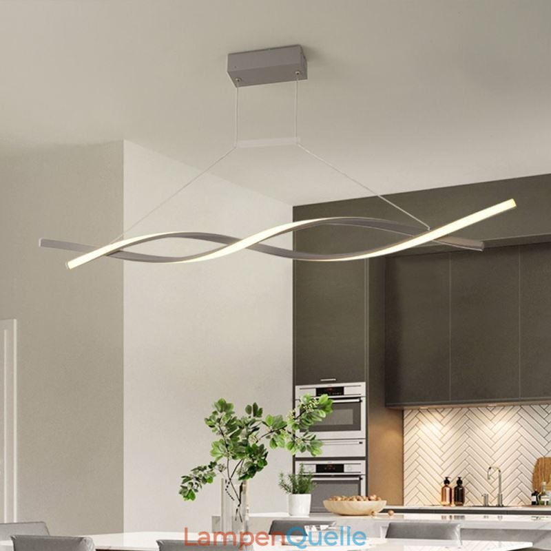 Moderne Pendelleuchte Twist Design Hängelampe Esszimmer