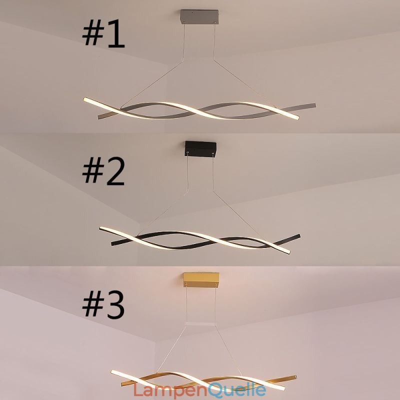 Moderne Pendelleuchte Twist Design Hängelampe Esszimmer