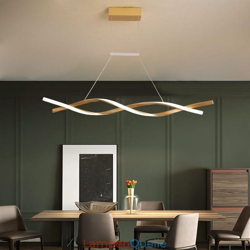 Moderne Pendelleuchte Twist Design Hängelampe Esszimmer