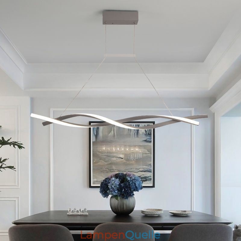 Moderne Pendelleuchte Twist Design Hängelampe Esszimmer