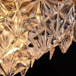 Europäische Glas Pendelleuchte Moderner Kronleuchter in Kegelform