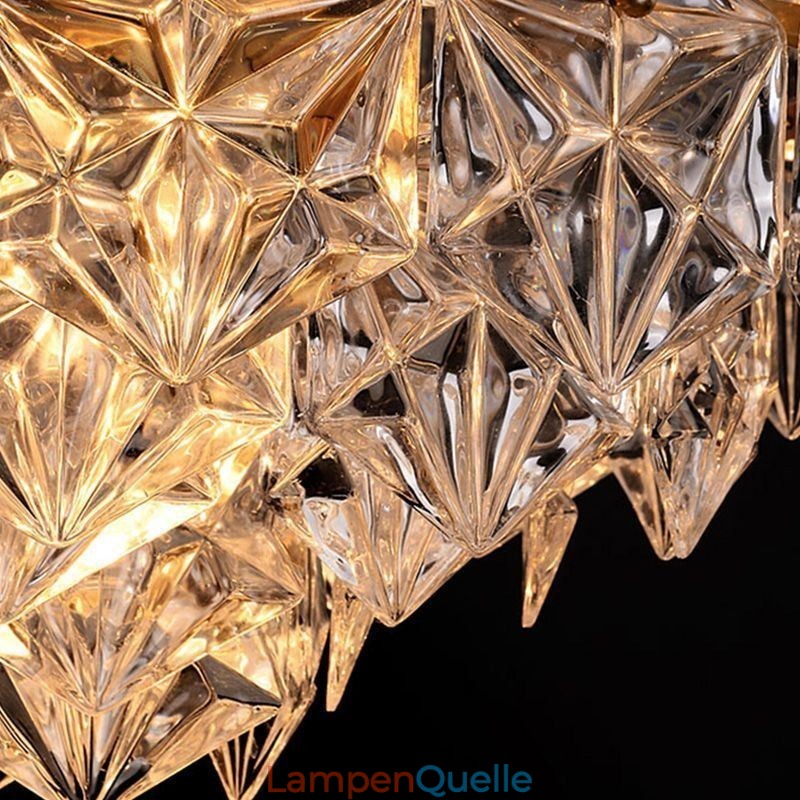 Europäische Glas Pendelleuchte Moderner Kronleuchter in Kegelform