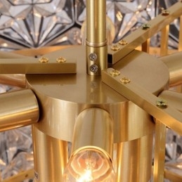 Europäische Glas Pendelleuchte Moderner Kronleuchter in Kegelform