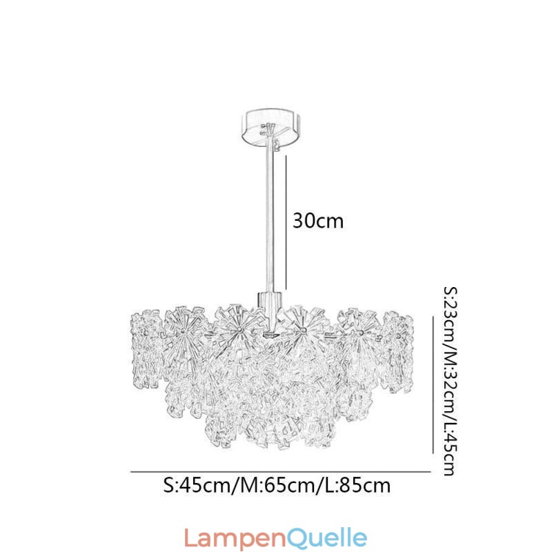 Luxus Anhänger Licht Wohnkultur Glas Kronleuchter Wohnzimmer