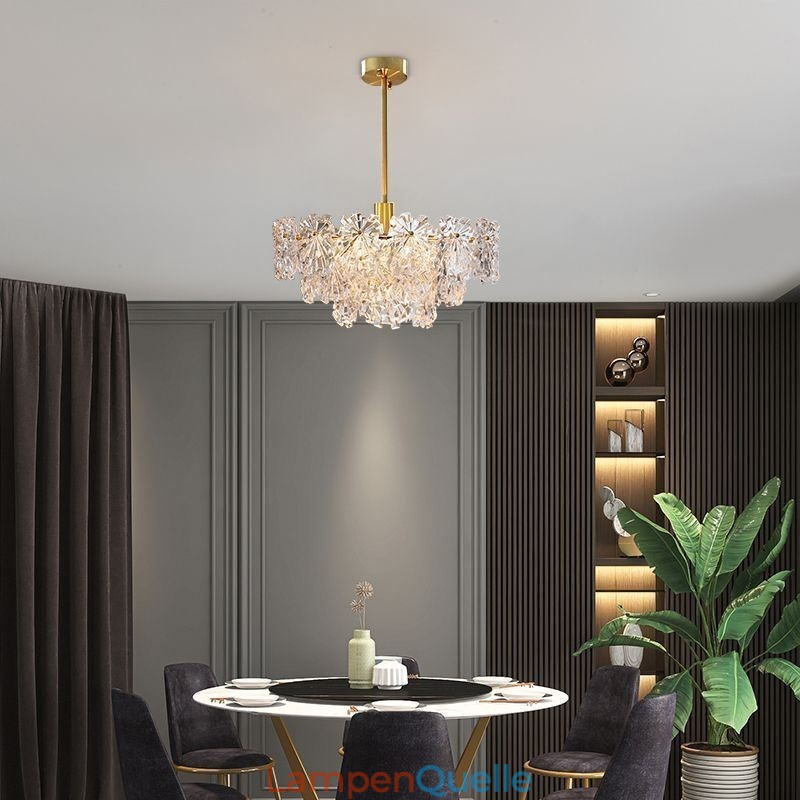Luxus Anhänger Licht Wohnkultur Glas Kronleuchter Wohnzimmer