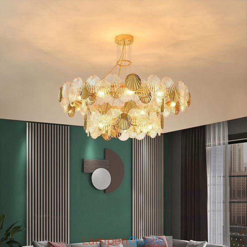Moderne Shell Glas Kronleuchter Lichter Esszimmer
