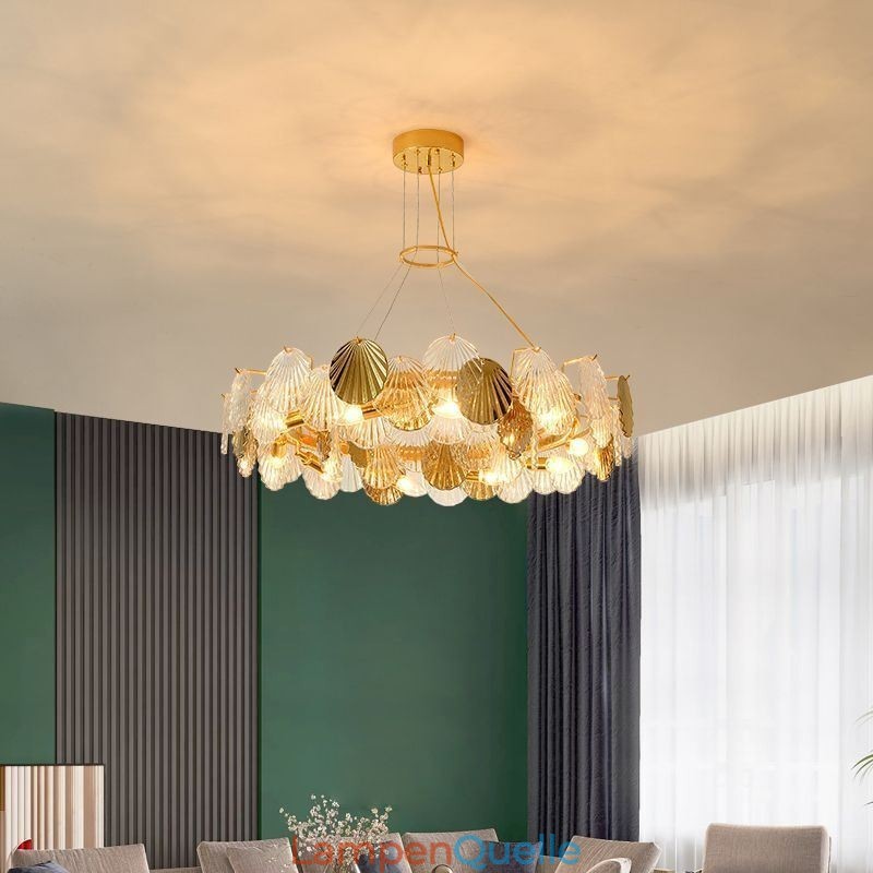 Moderne Shell Glas Kronleuchter Lichter Esszimmer
