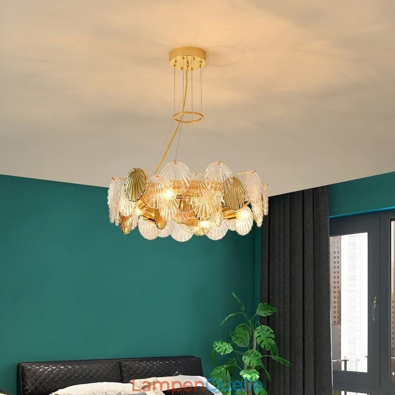 Moderne Shell Glas Kronleuchter Lichter Esszimmer