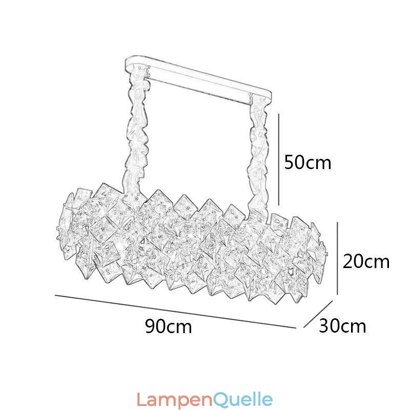 Europäischer Glas-Kronleuchter, kreatives Licht, Luxus-Pendelleuchte