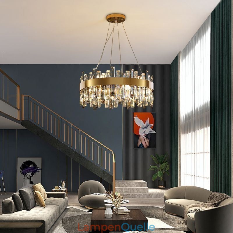 Luxus Glas Kronleuchter Europäischen Stil Pendelleuchte Wohnzimmer