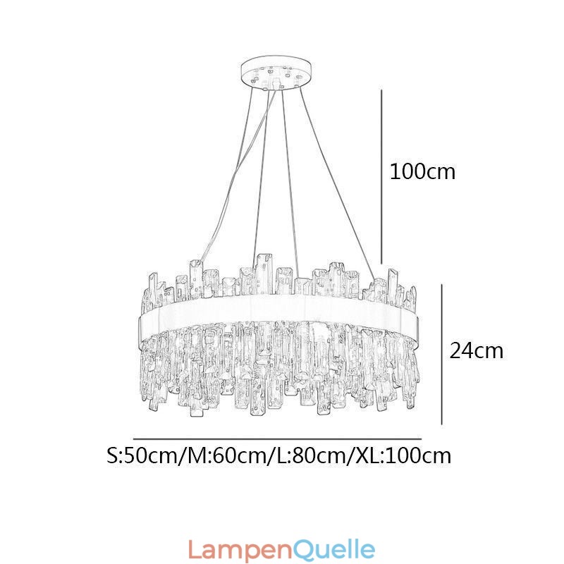Luxus Glas Kronleuchter Europäischen Stil Pendelleuchte Wohnzimmer
