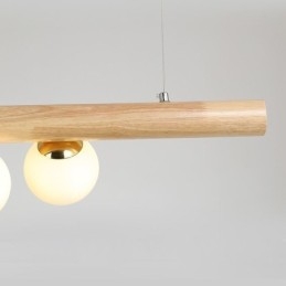 Magic Bean Pendelleuchte Holzstreifen Hängelampe