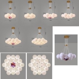 Mondblasen-Kronleuchter, moderne 3D-Druckkugeln, Pendelleuchte