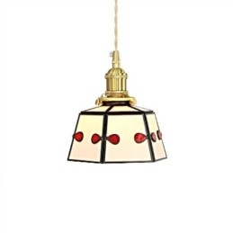 Bunte Pendelleuchte aus Glas im japanischen Stil, Retro, dekorative Nachttischlampe