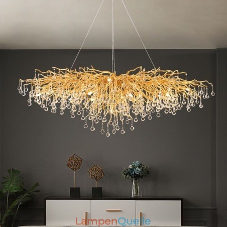 Luxus Kristall Kronleuchter Gold Moderne Decke Hängen Lampe Esszimmer Luxus Kristall Kronleuchter Gold Moderne Decke Hängen Lampe Esszimmer
