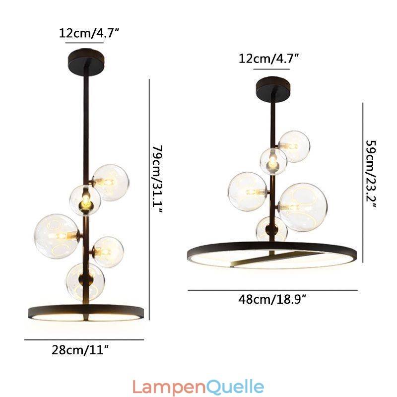 Moderne Hängeleuchten Leuchte Kronleuchter Glas Blase Pendelleuchte