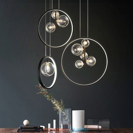 Nordic Anhänger Licht Glas Blasen Kreis Kronleuchter Moderne Salon Lampe Nordic Anhänger Licht Glas Blasen Kreis Kronleuchter Moderne Salon Lampe