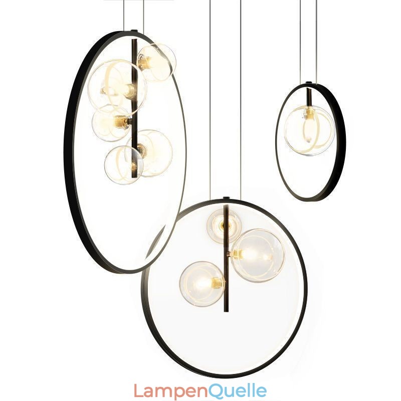 Nordic Anhänger Licht Glas Blasen Kreis Kronleuchter Moderne Salon Lampe