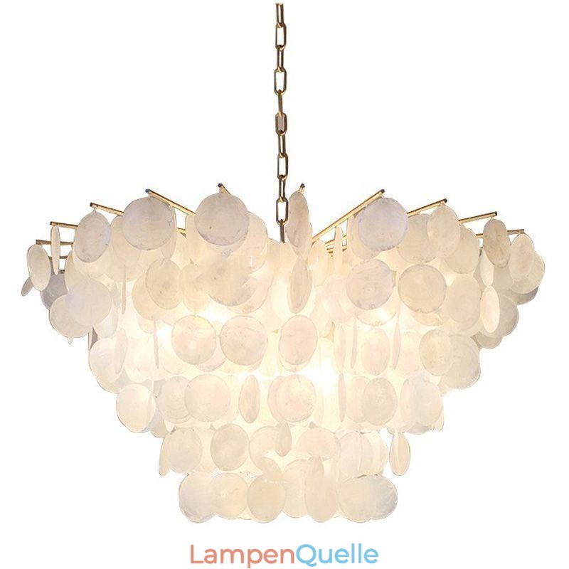 Natürliche Shell Kronleuchter Runde Layered Hängen Licht Esszimmer
