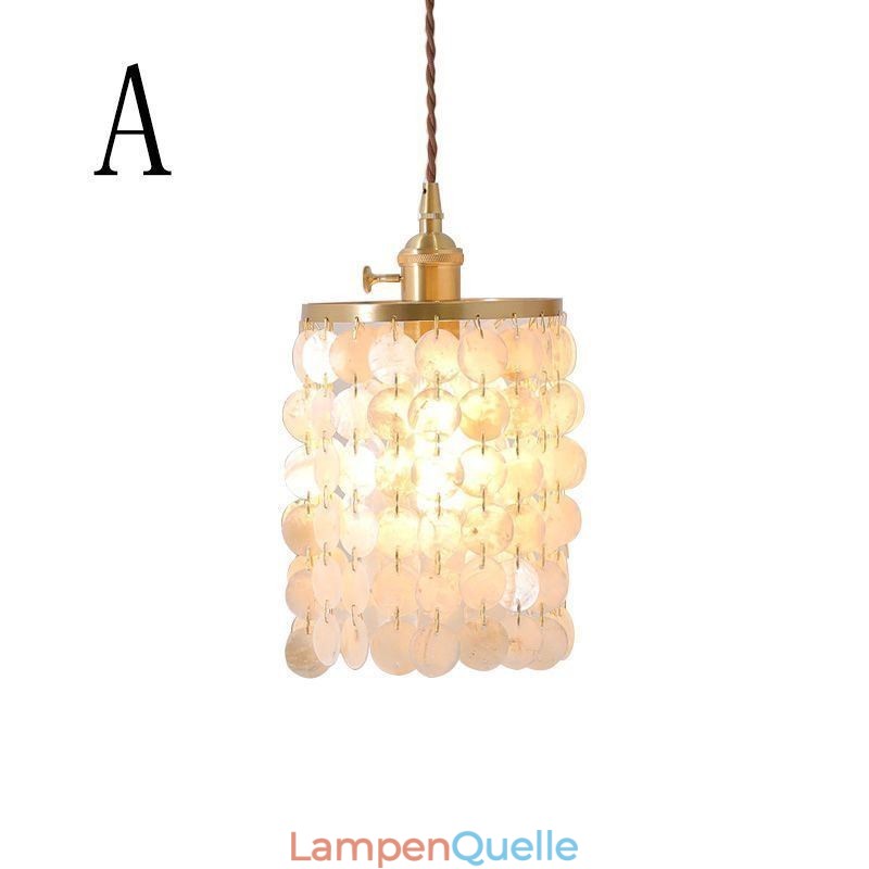 Moderne Klassische Kronleuchter Weiß Shell Schatten Anhänger Beleuchtung Lampe Decke