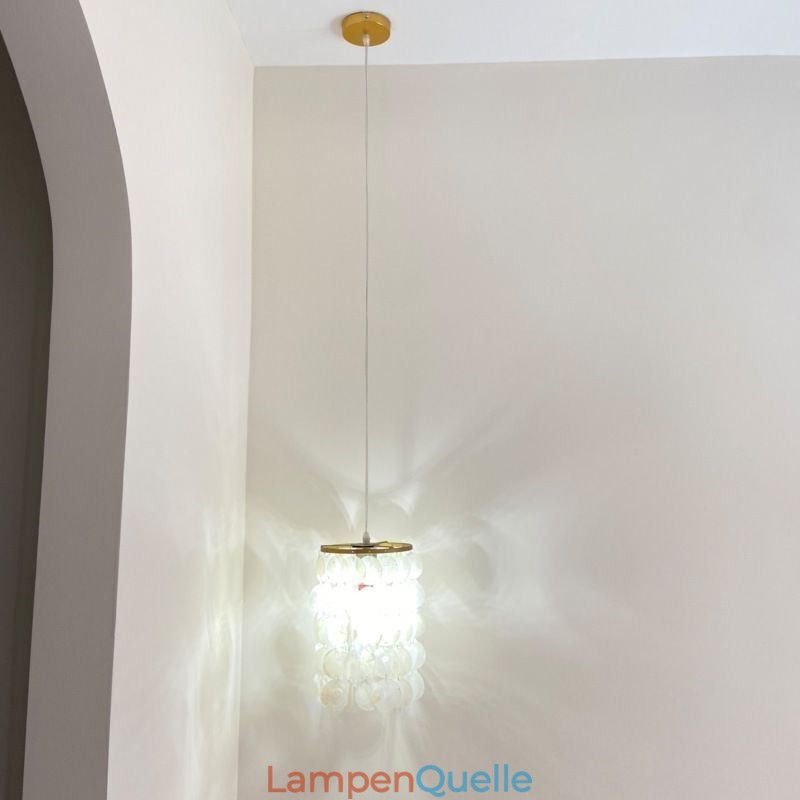Moderne Capiz Pendelleuchte Zeitgenössische Mini Hängende Deckenbeleuchtung Esszimmer