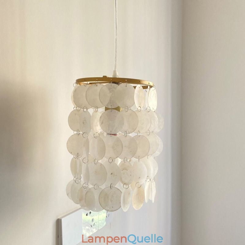 Moderne Capiz Pendelleuchte Zeitgenössische Mini Hängende Deckenbeleuchtung Esszimmer