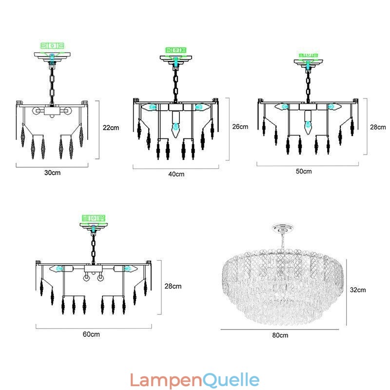 Luxus Europäische Pendelleuchte Kristall Deckenleuchte