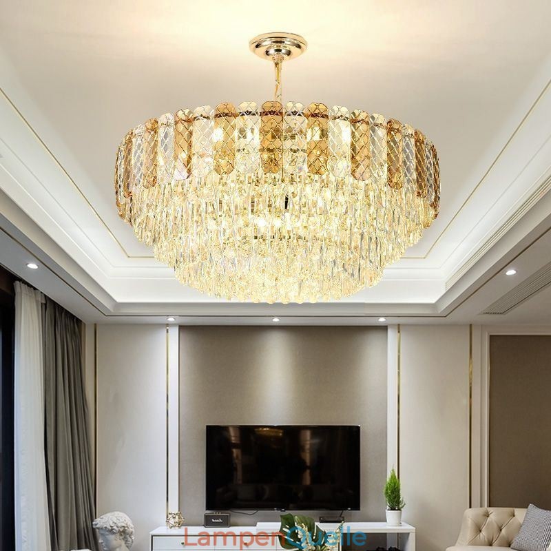 Luxus Europäische Pendelleuchte Kristall Deckenleuchte