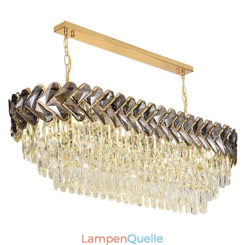 Europäische Kristall Pendelleuchte Luxus Oval Deckenleuchte