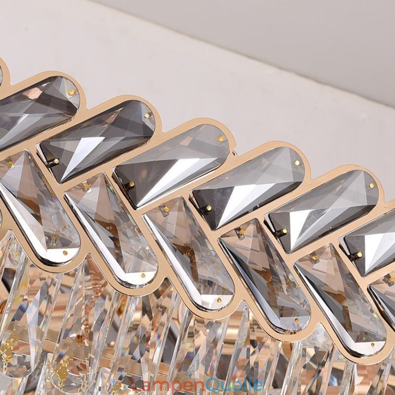 Europäische Kristall Pendelleuchte Luxus Oval Deckenleuchte