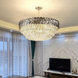 Kristall Pendelleuchte Gold Deckenleuchte