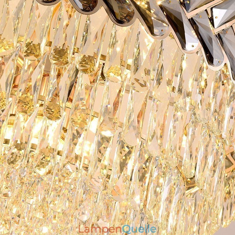 Kristall Pendelleuchte Gold Deckenleuchte