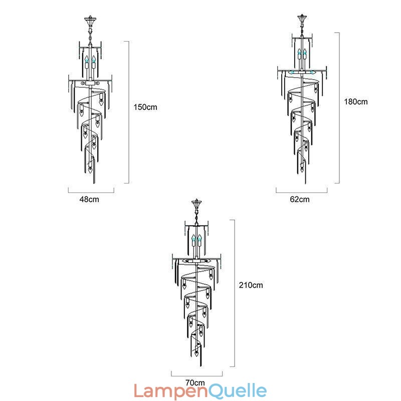 Europäische Pendelleuchte Große Deckenleuchte
