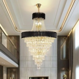 Moderne Kristall Pendelleuchte Konische Deckenlampe