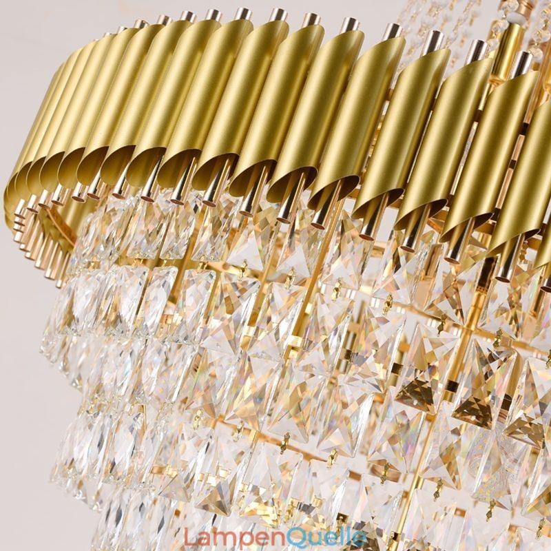 Moderne Kristall Pendelleuchte Konische Deckenlampe