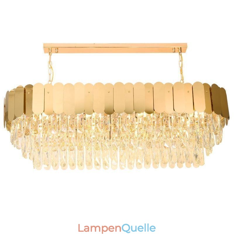 Kristall Pendelleuchte Luxus Oval Deckenleuchte