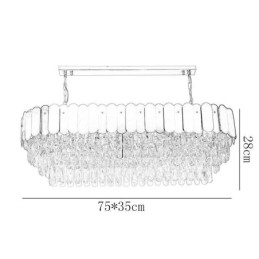 Kristall Pendelleuchte Luxus Oval Deckenleuchte