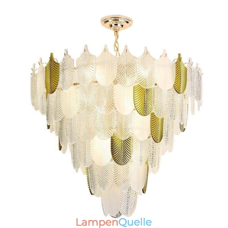 Kristall Elegante Blatt Pendelleuchte Deckenpendelleuchte