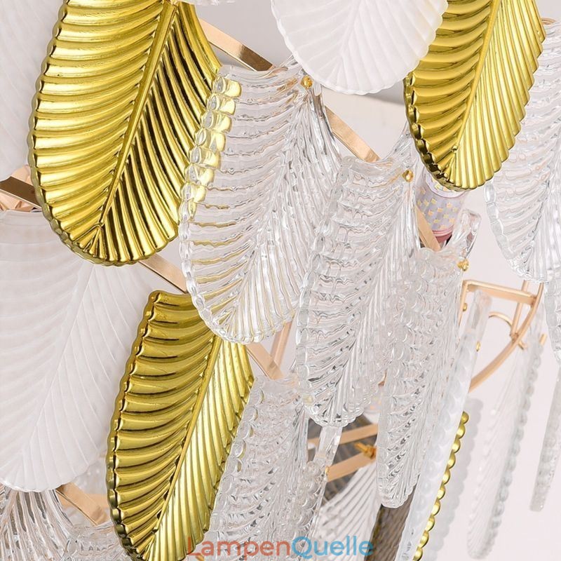 Kristall Elegante Blatt Pendelleuchte Deckenpendelleuchte