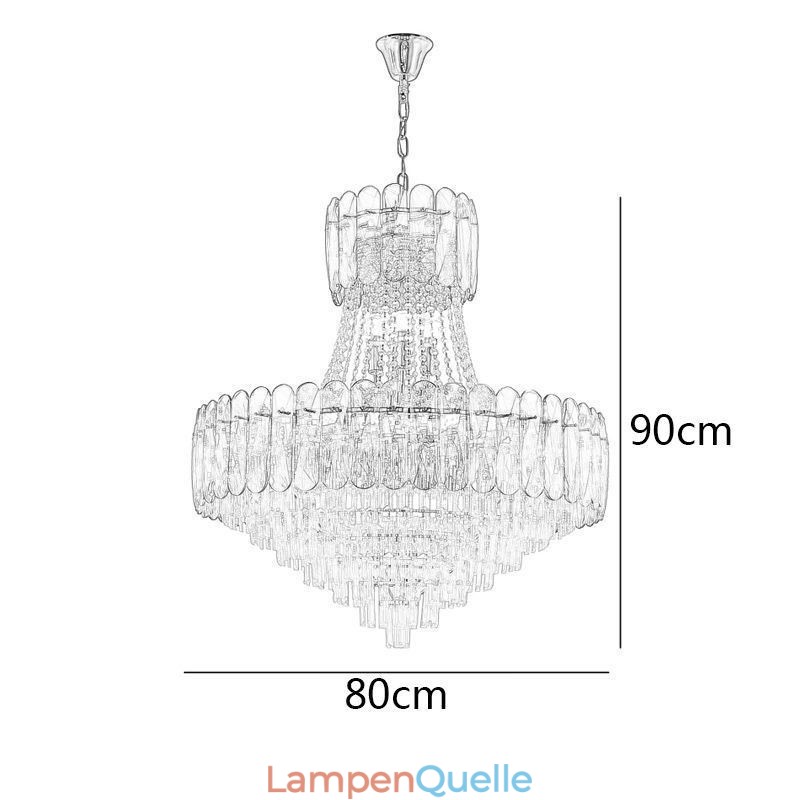 Europäische Kristall Pendelleuchte Moderne Deckenleuchte