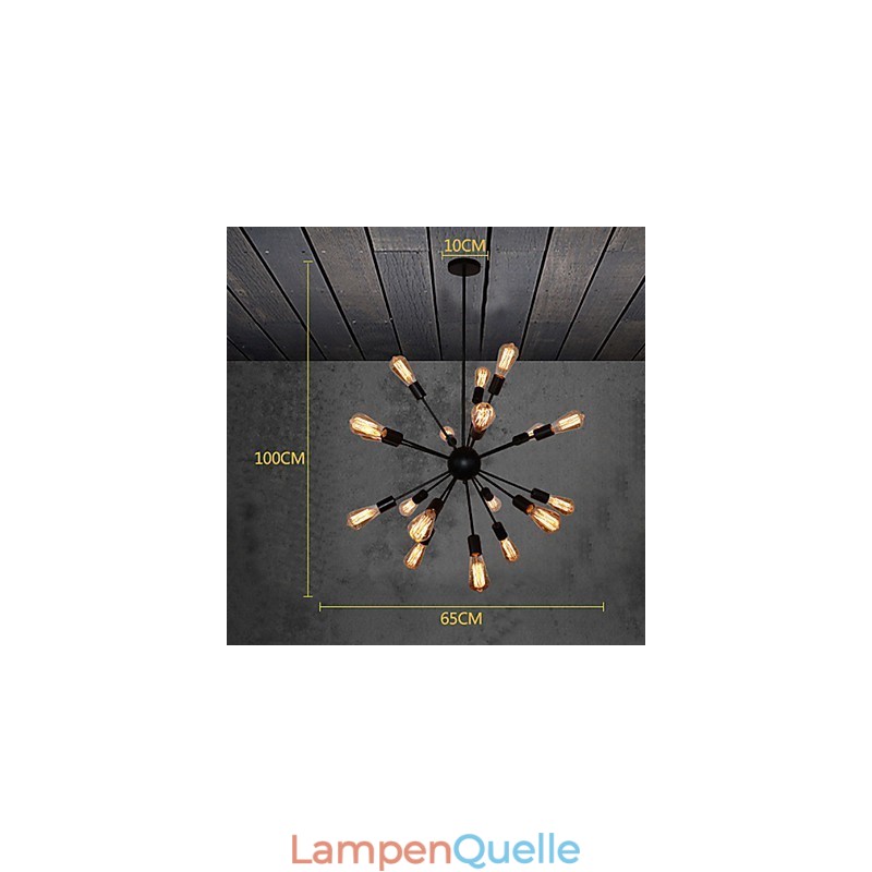 Country Designers Kronleuchter aus antikem Messing und Metall