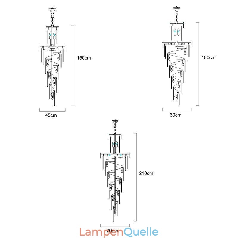 Luxus Pendelleuchte Große Hängelampe 12 16 18 Lichter