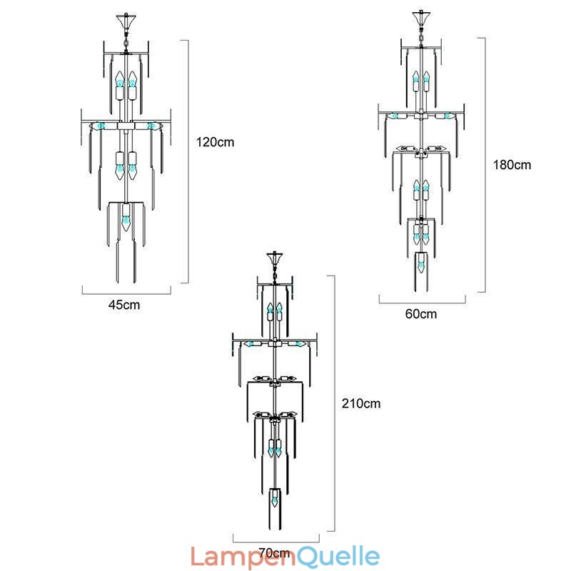 Europäische Pendelleuchte Moderne Spektakuläre K9 Deckenleuchte