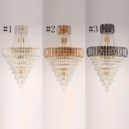 Moderne elegante Kristall Pendelleuchte konische Deckenleuchte