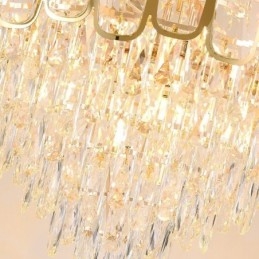 Moderne Kristall-Pendelleuchte, runde Deckenleuchte