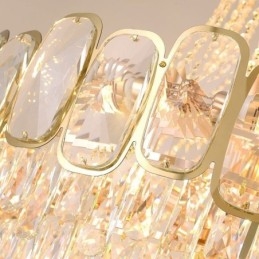 Moderne Kristall-Pendelleuchte, runde Deckenleuchte