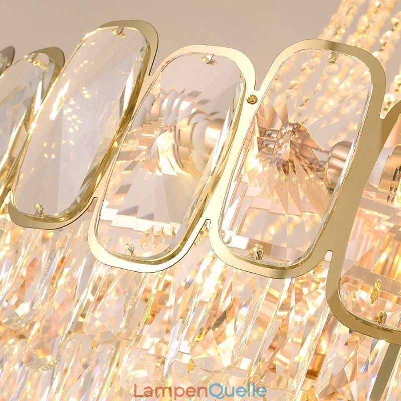 Moderne Kristall-Pendelleuchte, runde Deckenleuchte