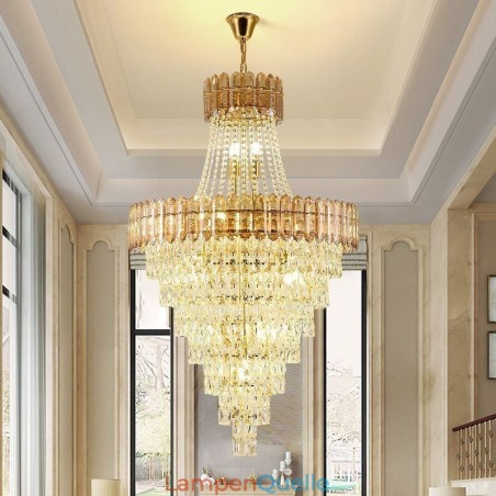 Konische Kristall-Pendelleuchte, elegante Hängeleuchte Konische Kristall-Pendelleuchte, elegante Hängeleuchte