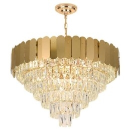 Moderne elegante Kristall Pendelleuchte konische Deckenleuchte